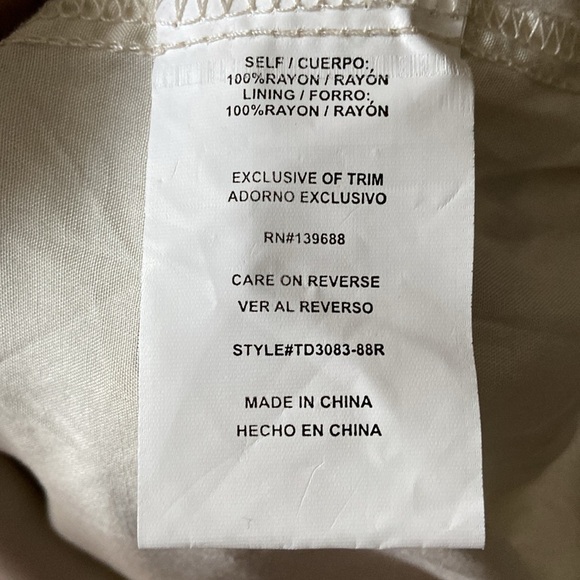 Taylor & Sage Women’s Vintage Ivory Floral Fit And Flare Mini Dress Size Small - Picture 9 of 9